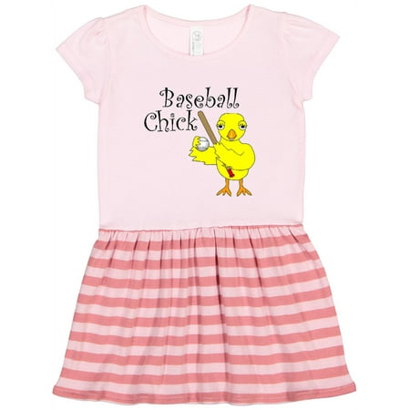 

Inktastic Baseball Chick Text Gift Toddler Girl Dress