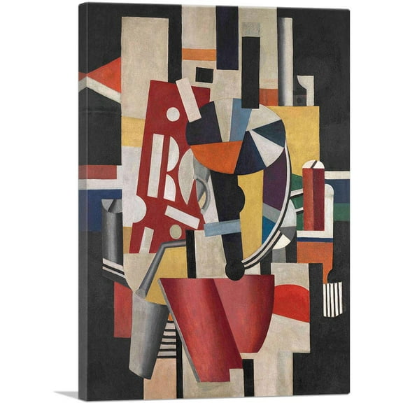 ARTCANVAS Composition The Typographer Canvas Art Print by Fernand Leger - Size: 26" x 18" (0.75" Deep)