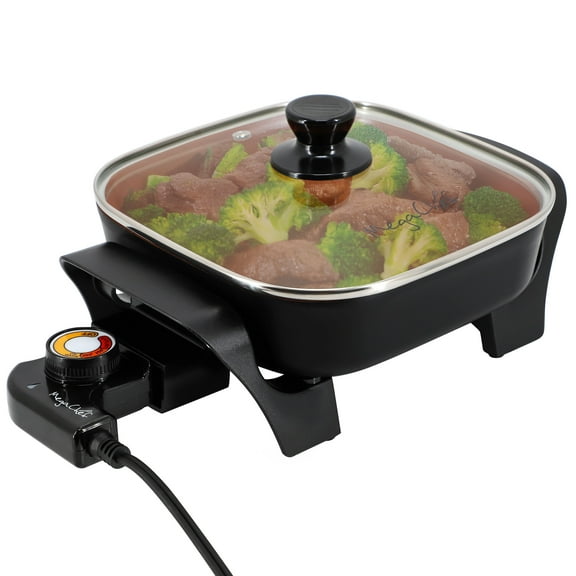 MegaChef 8 Inch Electric Skillet with Copper Coating