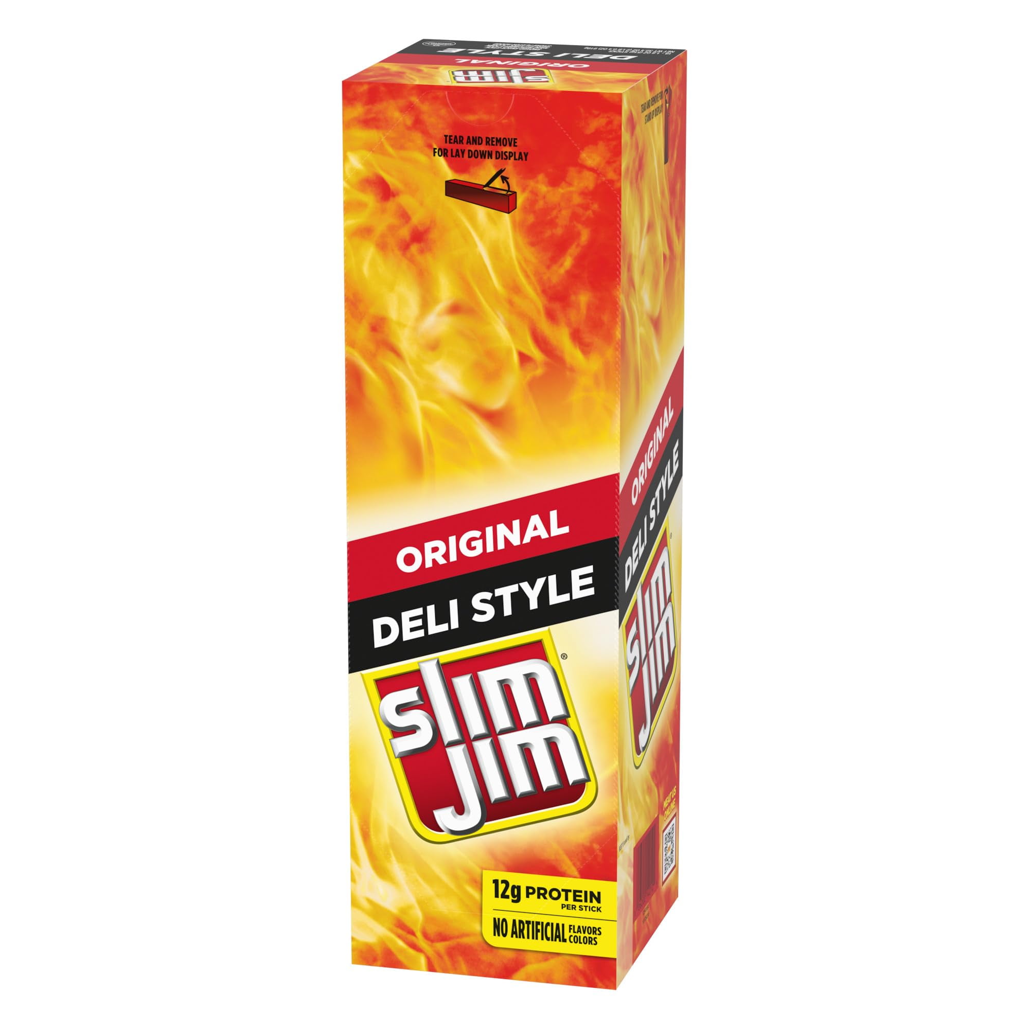 Slim Jim Smoked Meat Sticks, Deli Style Original Flavor, 12g Protein Per Stick, 1.8 oz. (18-ct)