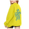 thumbnail image 3 of PMVFHDE Chandail en Molleton en Solde pour Filles Mode Décontractée Imprimé à Manches Longues Jaune,120, 3 of 5