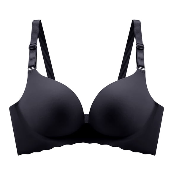 Npasoilc Seamless One-Piece Wireless Bras for Women Smooth Comfortable Small Chest Gathering Push-Up Side Coverage Full Coverage Daily Wear Lingerie