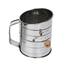 Troglfold flour sieve Stainless Steel Flour Sifter Baking Mesh Strainer Kitchen Filter Net,5.71"X4.13"X4.13"