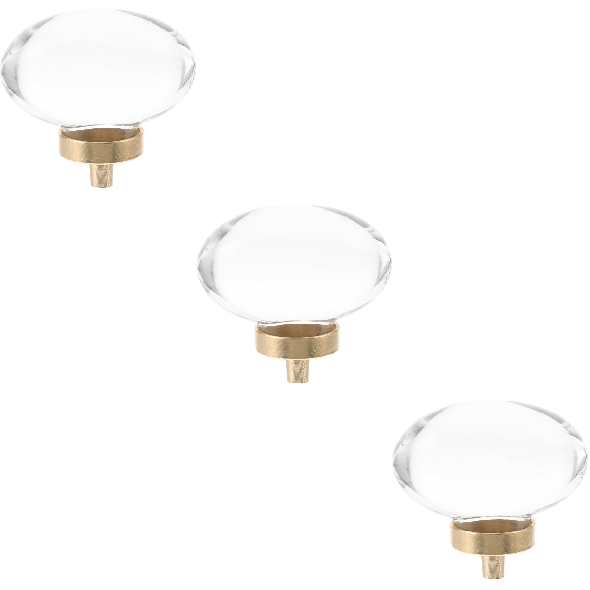 WORGEOUS 3-Piece Crystal Cabinet Knobs Set, Decorative Drawer Pulls, Elegant Door Handles for Vanity and Furniture Hardware