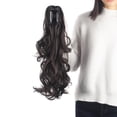 thumbnail image 2 of 18" 21" Straight Curly Synthetic Clip in Claw Ponytail Hair Extension Synthetic Hairpiece 150g with a jaw/Claw Clip, 2 of 7