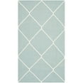 thumbnail image 4 of SAFAVIEH Dhurrie Solomon Geometric Moroccan Wool Area Rug, Light Blue/Ivory, 2'6" x 4', 4 of 10