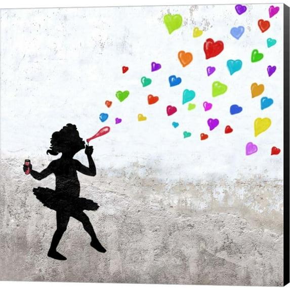 Love Bubbles (detail) by Masterfunk Collective, Canvas Wall Art, 24W x 24H