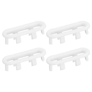 4Pack 47.8x13.6mm Sink Trim Overflow Cover Rings Oval Hole Insert in Caps White