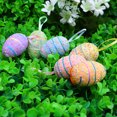 thumbnail image 3 of Xinwanna 6Pcs/Set Decorative Visual Effect Hanging Decor Polystyrene Beautiful Easter Egg Hanging Widget for Party (B), 3 of 13