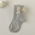thumbnail image 2 of Caqnni Toddler Kids Baby Girls Solid Cotton Thick Lined Warm Full Leggings Pantihose Stretchy Basic Girls (Grey,6-12 Months), 2 of 7