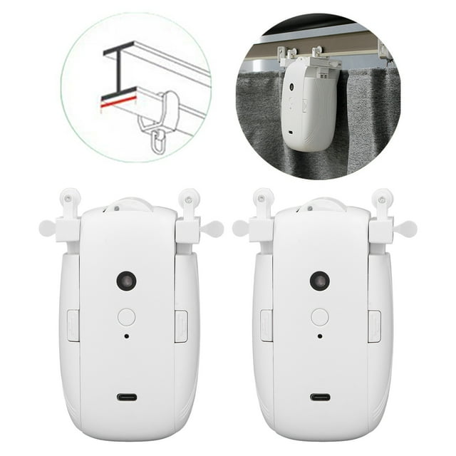 Ouvre-rideau Intelligent, Moteur Électrique Intelligent Automatique pour Rideau en Forme de U et I pour Bureau