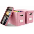 thumbnail image 1 of File Organizer Box File Box for Letter Size Files Storage Hanging File Folder Organizer with Mesh Pocket on Lid Portable Filing Box with Handle for Office/Home/School( ), 1 of 7