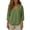 Army Green, variant on Womens 3/4 Sleeve Blouses V Neck Textured Gauze Shirts Casual Summer Plain Tops Navy 2XL