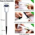 thumbnail image 5 of Lights Outdoor  Waterproof 6000K Cold White LED Stainless Steel Stake for Pathway Yard Garden Driveway Solar Powered Outside Decor, 5 of 14