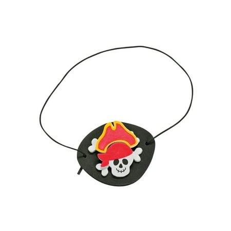 Fun Express - Foam Pirate Eye Patch Craft - Craft Kits - Apparel Craft Kits - Hat & Mask - 12 Pieces