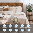 thumbnail image 3 of Smart clock camera, 2K home security indoor camera, nanny cam, supports 5G & 2.4G dual-band WiFi, wireless security camera, two-way talk, full-color night vision., 3 of 6