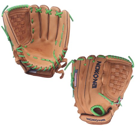 Kelly Lace - Nokona Supersoft 12.5 Inch XFT-V1250-TN Fastpitch Softball Glove - Kelly Green Lacing