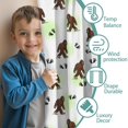 thumbnail image 3 of Bigfoot and Paw Print White Pattern Insulated Teens Curtains Set Of 2, Bedroom Essentials, Toddler Room Decor 42"x54", 3 of 5