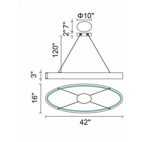 CWI Lighting Rosalina 1-Light LED Drum Pendant