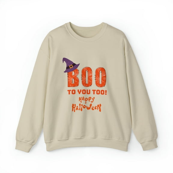 Boo To You Too! Happy Halloween - Unisex Heavy Blend™ Crewneck Sweatshirt