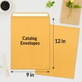 thumbnail image 2 of Catálogo de sobres SUNEE, 9 x 12 pulgadas, 100 unidades, papel kraft marrón, 2 of 6