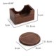 thumbnail image 5 of 6 posavasos redondos de madera de nogal, ideales para decorar y proteger del calor. Perfectos para la mesa de té y café., 5 of 5