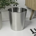 thumbnail image 3 of happimess Remi Modern Classic Textured Steel 2-Gallon Wastebasket, Brushed Steel, HPM1112C, 3 of 7