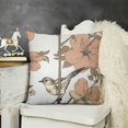 thumbnail image 2 of Bed PillowcasesPillow Cover Soft Plush Bird Floral Flowers Branches Butterfly Vintage Orange Extra Long Size Pillow Sham with Zipper, 2 of 5