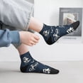 thumbnail image 4 of Salouo Vintage Marine Pattern Unisex Middle Tube Socks,Middle-Finger Knee High Socks Over The Calf Tube Stocking Crew Stockings for Women and Men Tube Socks, 4 of 8