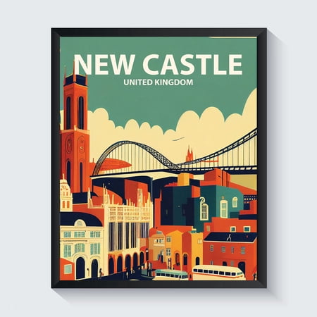 DailyMood Vintage Newcastle United Kingdom City Travel Wall Art Painting Decor Poster Print Unframed DailyMood Vintage Newcastle United Kingdom City Travel Wall Art Painting Decor Poster Print Unframed