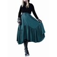 thumbnail image 2 of Maxi Skirts for Women High Waist Renaissance Skirt Long Skirt with Pockets Lake Blue M, 2 of 7