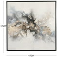thumbnail image 4 of 47" x 47" Watercolor Blotch Abstract Framed Wall Art with Gold Foil Accents and Black Frame, by DecMode, 4 of 12