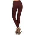thumbnail image 2 of Women's Solid Color Stretchable Peach Skin Fabric Leggings for Regular PLUS 3X5X, 2 of 3