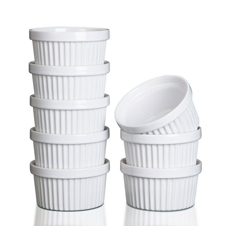 8Oz Porcelain Bowls, 8 Pcs Ceramic Dipping Sauce Bowls, Porcelain Ramekins Bowl