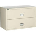 thumbnail image 2 of PHOENIX SAFE Lateral 44 inch 2-Drawer Fireproof File Cabinet with Key Lock, Water Seal, Putty, LAT2W44P, 2 of 4