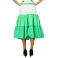 thumbnail image 4 of Bimba Flaired Cotton Boho Summer Skirt Elastic Waist Mid-Calf Ruffle Skirts, 4 of 5
