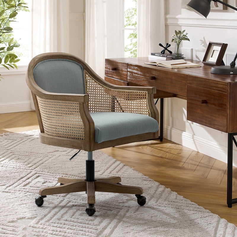 rattan office desk chair with product