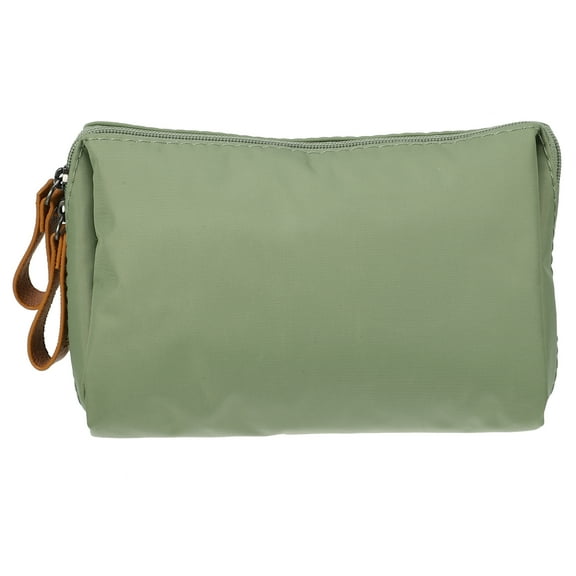Small Makeup Bag for Purse Travel Handy Mini Portable Cosmetic Bag for Women Dark Green Beige