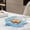 Blue, variant on Clear Square Platter - 6" | 1 Plastic Serving Platter and Tray for Party Catering, Perfect Serving Tray for Appetizer, Cake, & Party Food Display