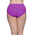 thumbnail image 4 of Fit for Me Women's Plus Comfort Covered Cotton Assorted Brief Panty, 6 Pack, 4 of 7