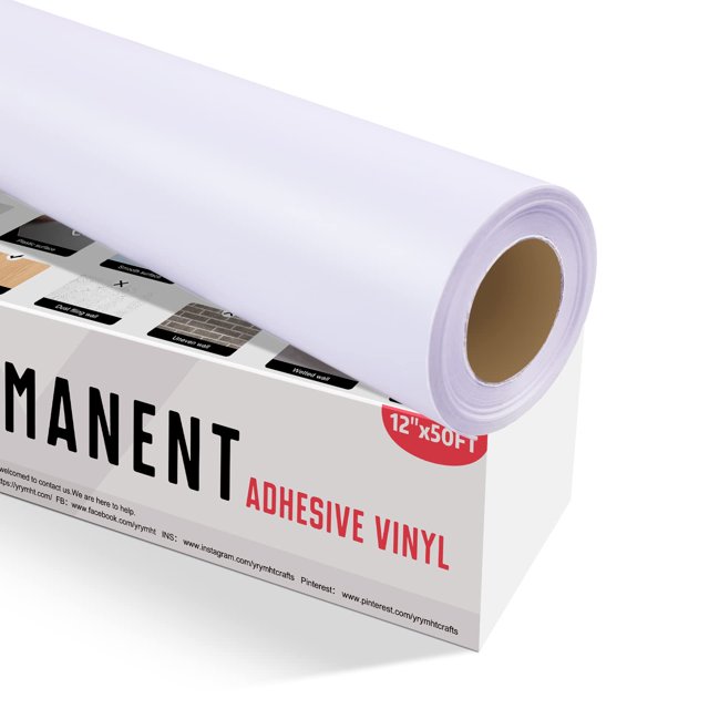 Rollo de vinilo YRYM HT de 30 cm x 15 m, color blanco mate