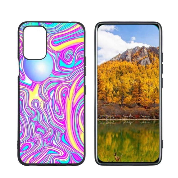 Compatible with LG K62 Phone Case, Psychedelic-Trippy-Alien-Art-Visuals-Colours03 Case Men Women, Flexible Silicone Shockproof Case for LG K62