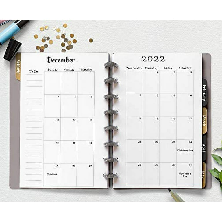 2023 Monthly Calendar Refills for 8 Disc Planners (Minimalist) - Walmart.com