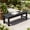 Black, variant on Kaleemen Removable 2-Person Outdoor Bench,Weatherproof Poly Lumber Patio Backless Bench for Yard, Porch and Park, Black