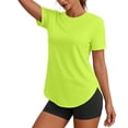 thumbnail image 2 of Ixbnca Women's Workout Tops Short Sleeve Athletic T Shirts Lightweight Quick Dry Running Crew Neck Tee, 2 of 7