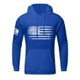 thumbnail image 2 of CCRFTGI Hoodies for Men Graphic Casual American Flag Hoodie Big and Tall Hooded American Sweatshirt Fleece Drawstring American Flag Jacket with Pocket Royal Blue L, 2 of 4