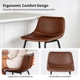 thumbnail image 5 of FIRAVOE Counter Height Bar Stools Set of 4 (Low Back) (26 Inch) Leather Modern Barstools Counter Stools Bar Chairs Brown Bar Stools for Kitchen Island, 5 of 12