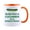 Orange, variant on HiiKaa Funny Coffee Mug for Woman,Hand-painted Cucumber Novelty Coffee Cup for Office and Home,11 oz for Latte Tea Milk,White