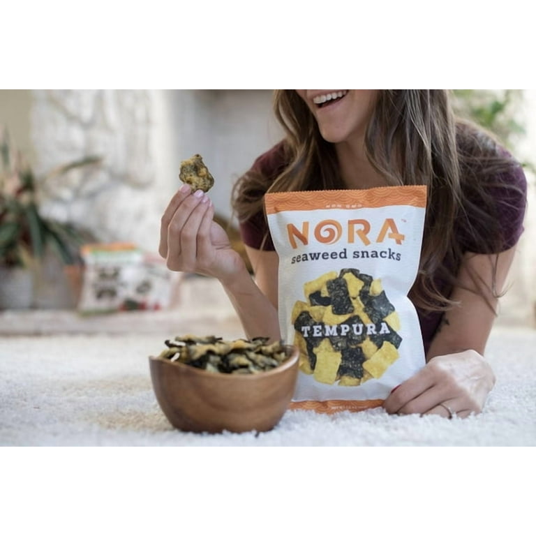 Nora Snacks, Tempura Seaweed Snacks, Vegan, 1.6 oz, Non-GMO, Made