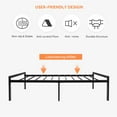 thumbnail image 3 of 14 Inch Twin Size Metal Bed Frame, Heavy Duty Platform Bed Frame Steel Slat Support with Underbed Storage for Single Kids, Student, Adult Bedroom & Dormitory, No Box Spring Needed, Easy Assembly, 3 of 8